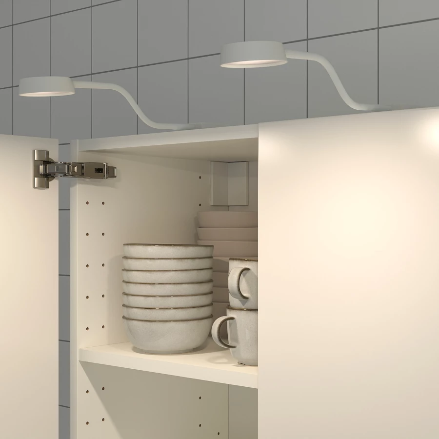 Светодиодное освещение шкафа - IKEA YTBERG/ИТБЕРГ ИКЕА, 36х6,8х2 см, белый (изображение №8)