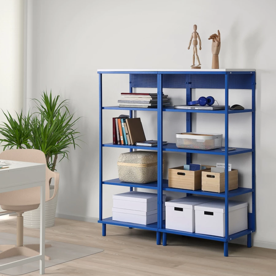 Стеллаж - IKEA PLATSA, 120х42х133 см, синий, ПЛАТСА ИКЕА (изображение №3)