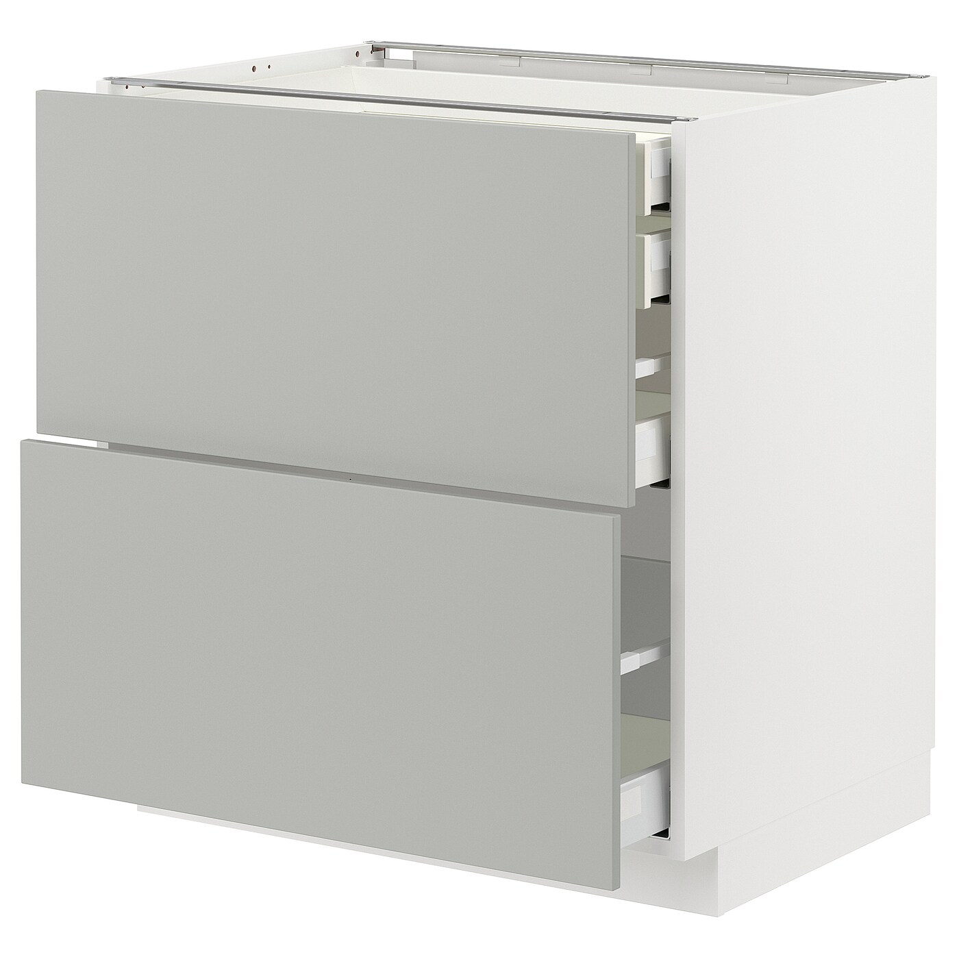 Напольный шкаф - METOD / MAXIMERA IKEA/ МЕТОД/ МАКСИМЕРА ИКЕА,  88х80 см, белый/светло-серый