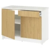 Напольный шкаф - IKEA KNOXHULT/ИКЕА КНОКСХУЛЬТ, белый/под беленный дуб