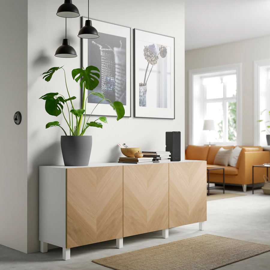 Комбинация для хранения - IKEA BESTÅ/BESTA/БЕТСА/БЕСТО ИКЕА, 180x42x74 см, коричневый (изображение №3)