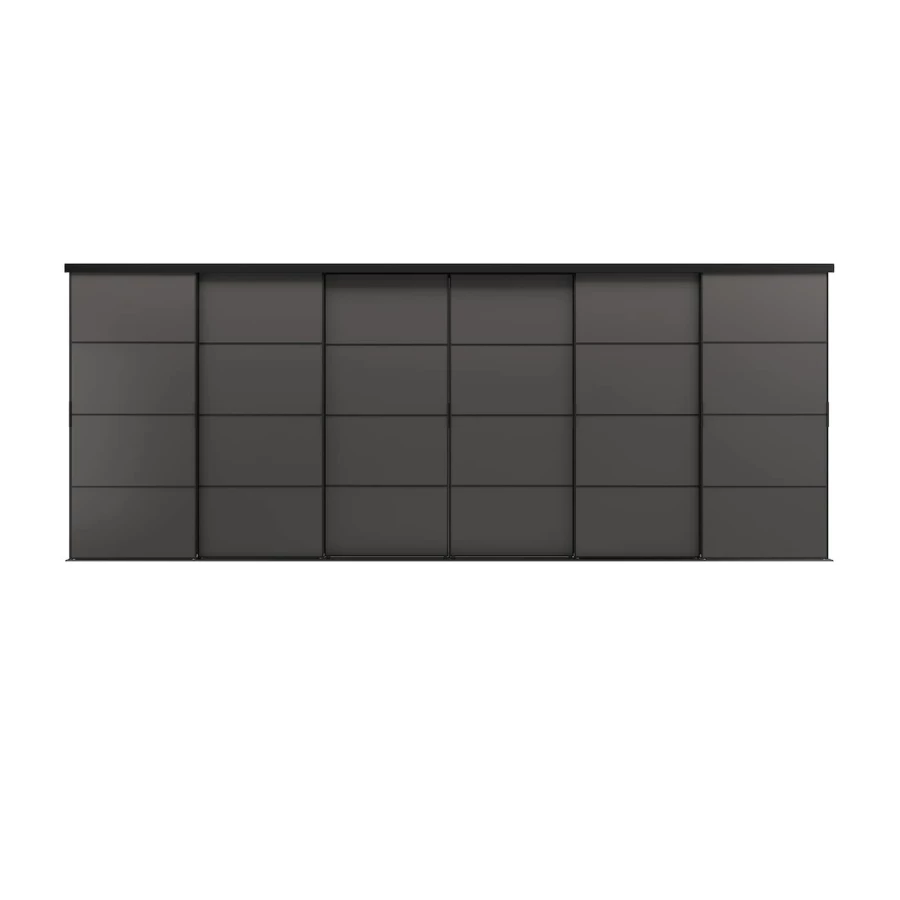 Пара раздвижных дверей - SKYTTA/MEHAMN IKEA/ СКЮТТА/МЕХАМН ИКЕА, 603х240 см, черный (изображение №1)