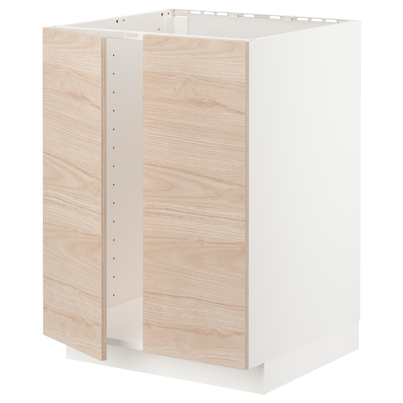 Шкаф под раковину/2 дверцы - METOD IKEA/ МЕТОД ИКЕА, 88х60  см,  белый/бежевый