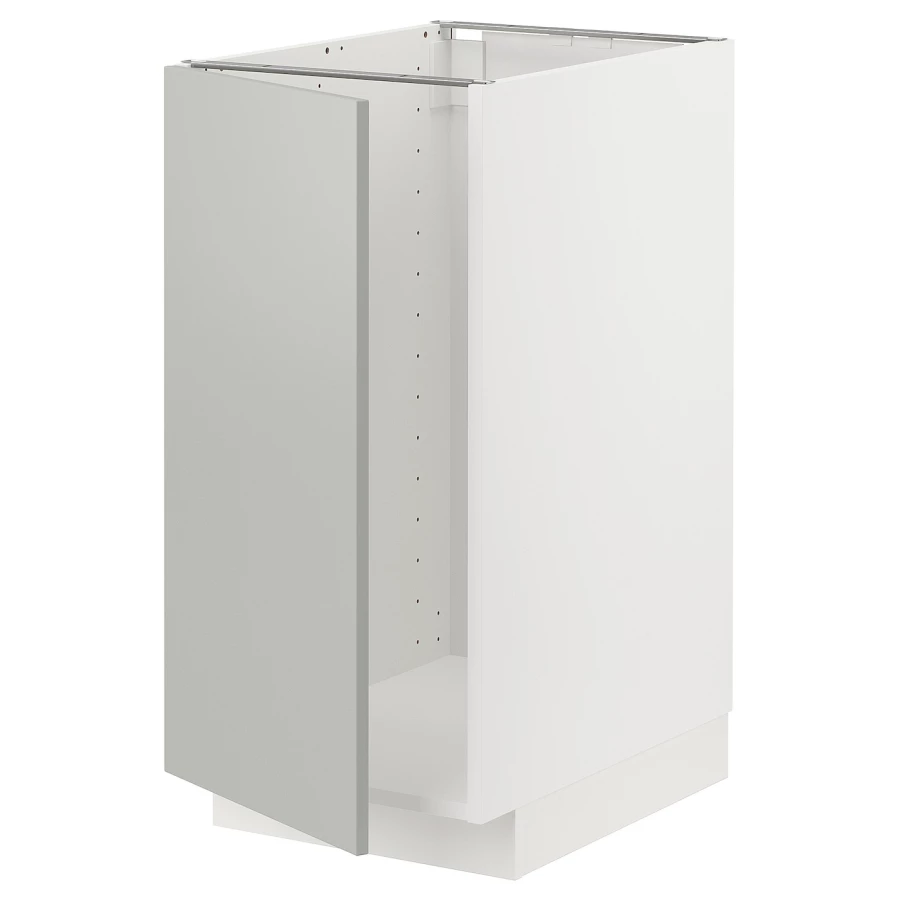 Напольный шкаф - METOD IKEA/ МЕТОД ИКЕА,  88х40  см, белый/светло-серый (изображение №1)
