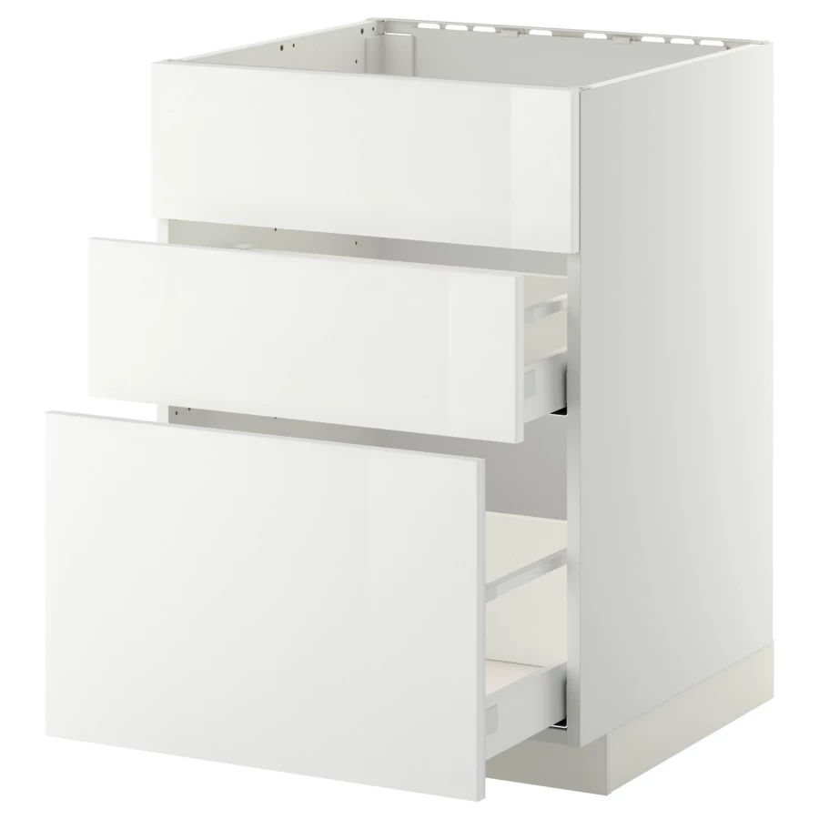 Напольный кухонный шкаф  - IKEA METOD MAXIMERA, 88x61,8x60см, белый, МЕТОД МАКСИМЕРА ИКЕА (изображение №1)