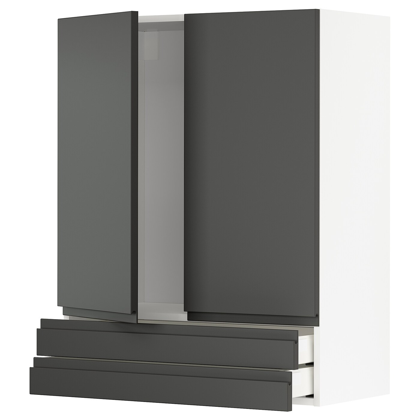 Шкаф  - METOD / MAXIMERA IKEA/  МЕТОД/МАКСИМЕРА ИКЕА, 100х80 см, черный/белый