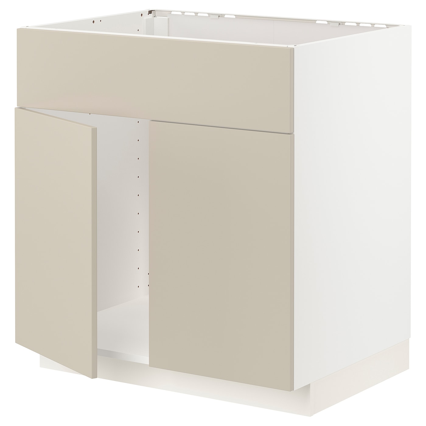 Напольный кухонный шкаф  - IKEA METOD, 88x62x80см, белый/бежевый, МЕТОД ИКЕА