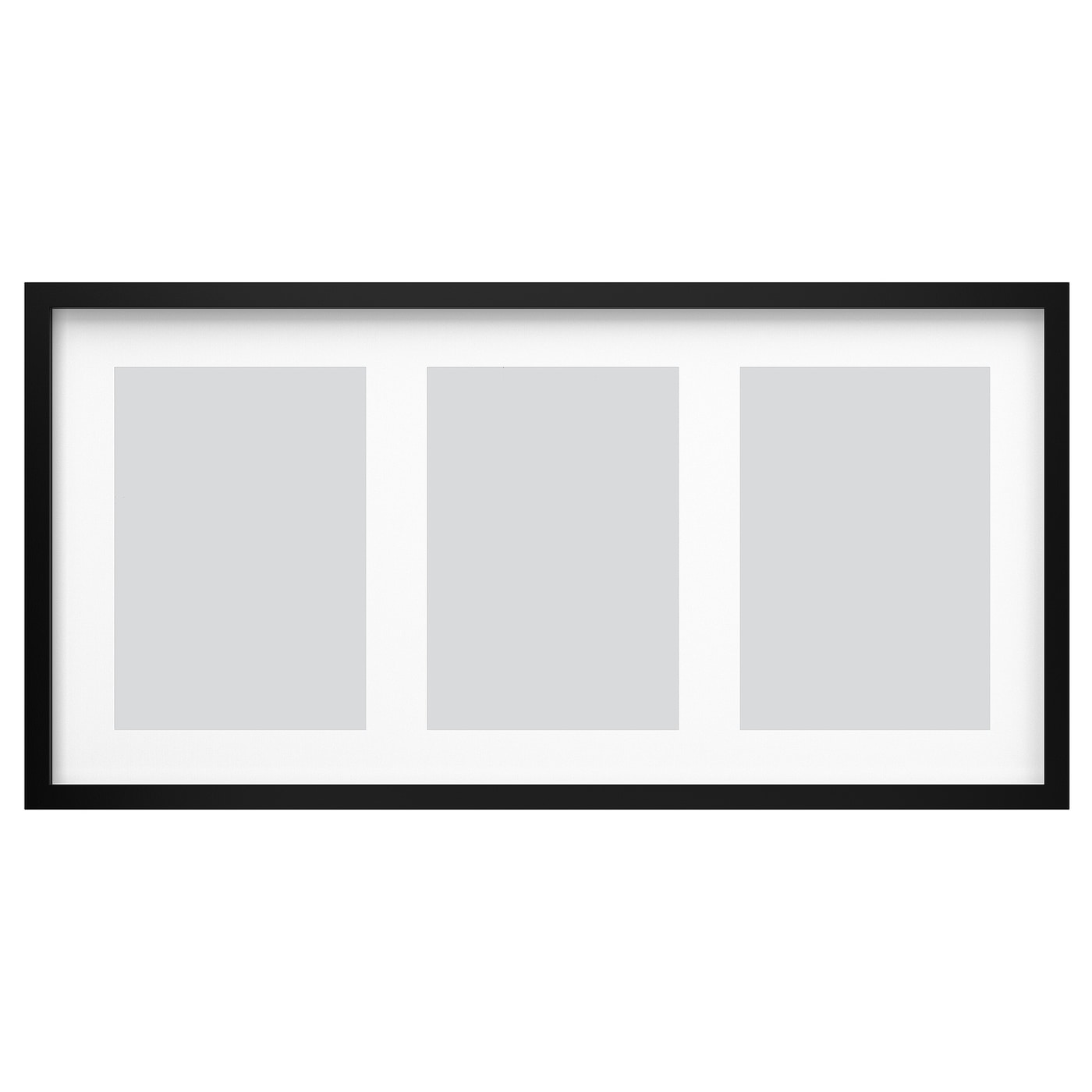 Рамка на 3 фотографии - IKEA RÖDALM/RODALM/РОДАЛЬМ ИКЕА, 40х81 см, белый/черный