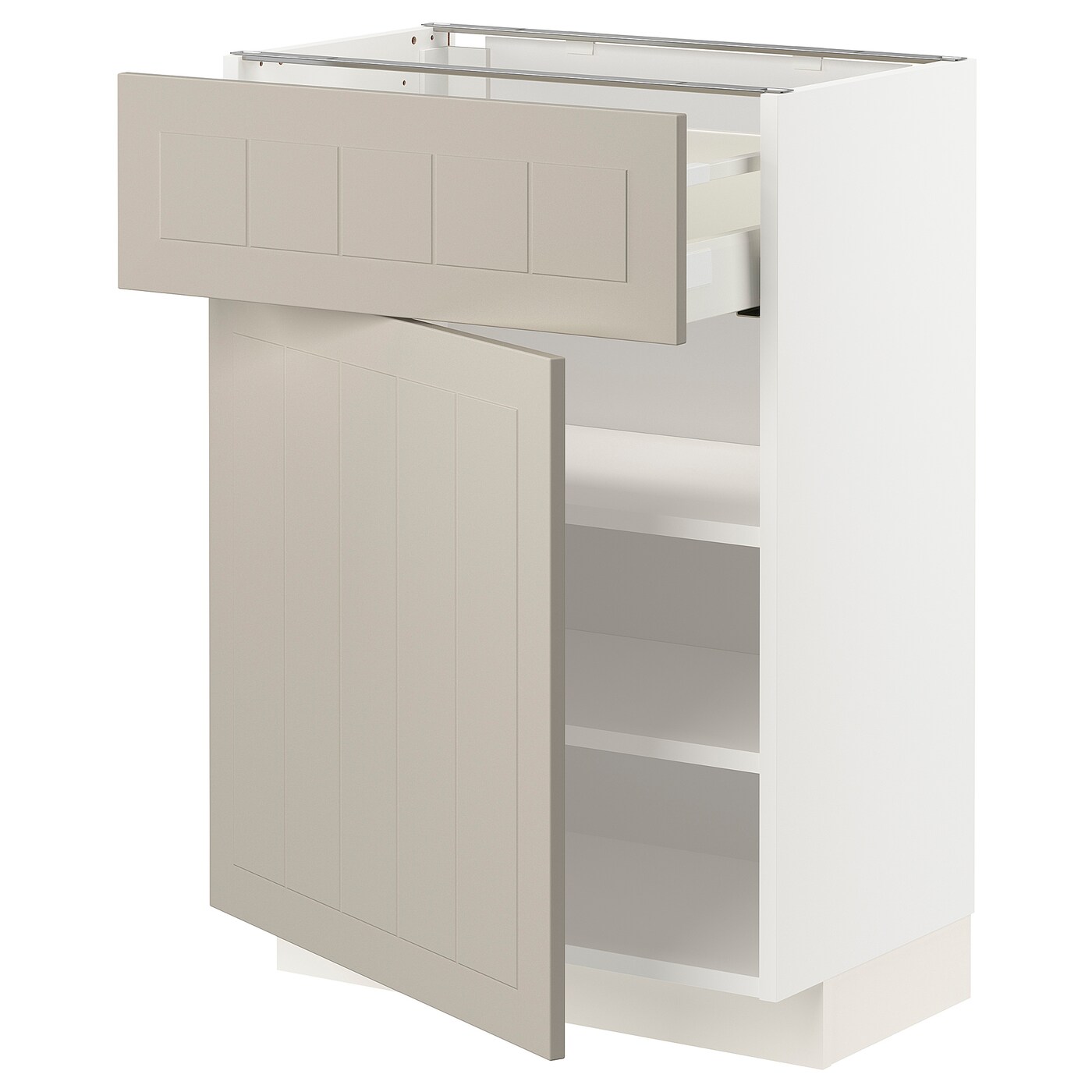 Напольный шкаф - IKEA METOD MAXIMERA, 88x39,5x60см, белый/бежевый, МЕТОД МАКСИМЕРА ИКЕА