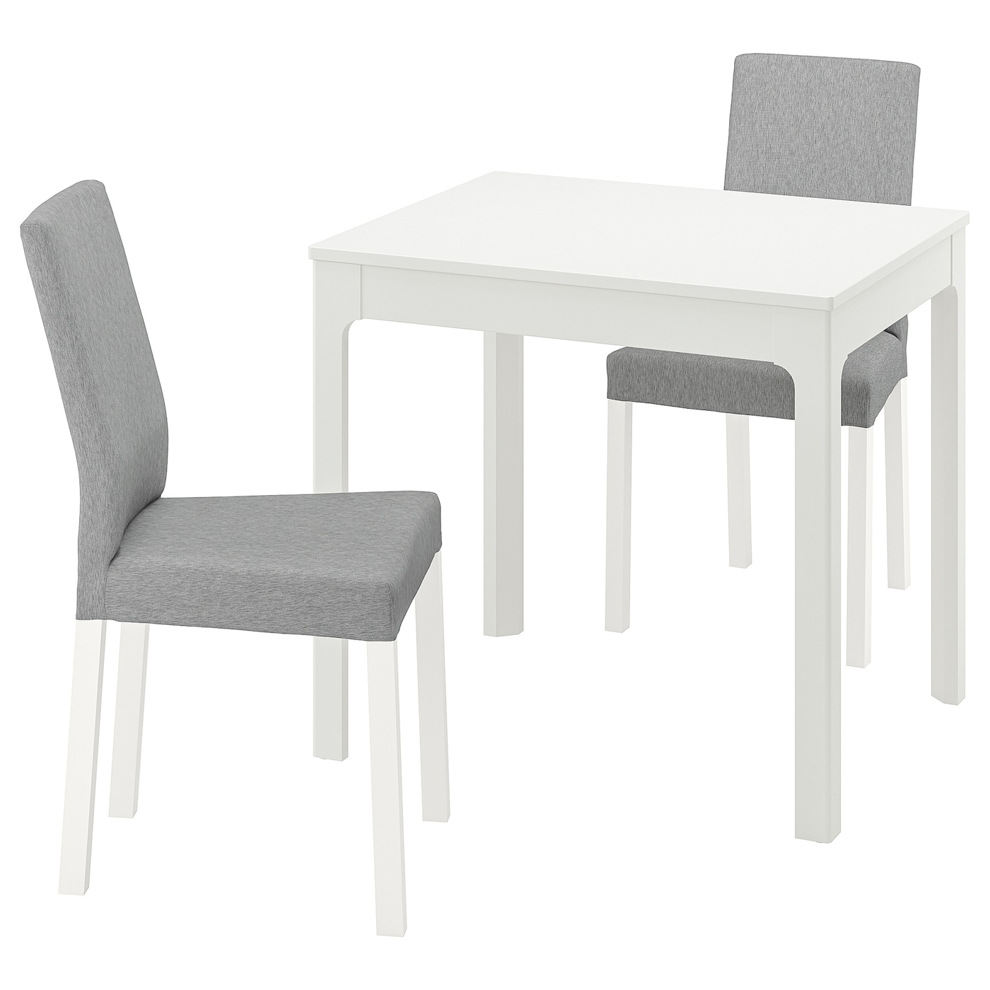 Стол и 2 стула - IKEA EKEDALEN/KÄTTIL/KATTIL/ЭКЕДАЛЕН/КЭТТИЛ ИКЕА, 120х80 см, белый/серый
