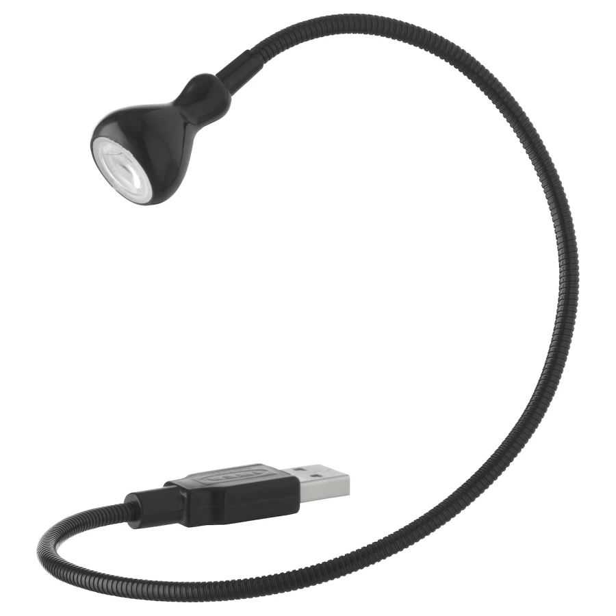Светодиодная USB-лампа - IKEA JANSJÖ/JANSJO/ЯНСЁ ИКЕА, 37,5 см, черный (изображение №1)