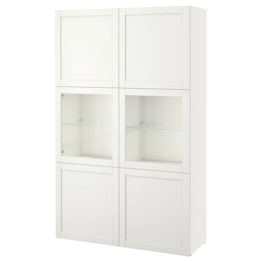 Комбинация для хранения - IKEA BESTÅ/BESTA/ БЕСТА/БЕСТО ИКЕА, 120x40x192 см, белый, (изображение №1)