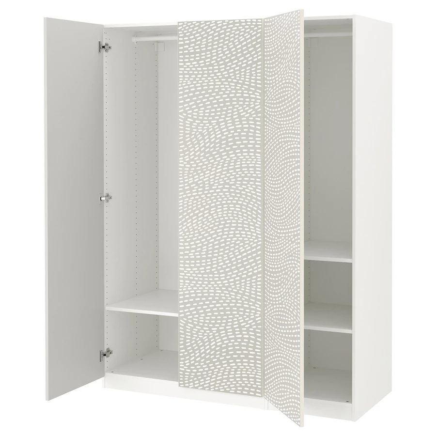 Шкаф - IKEA PAX/MISTUDDEN/ПАКС/МИСТУДДЕН ИКЕА, 60х150х201,2 см, белый/серый (изображение №1)