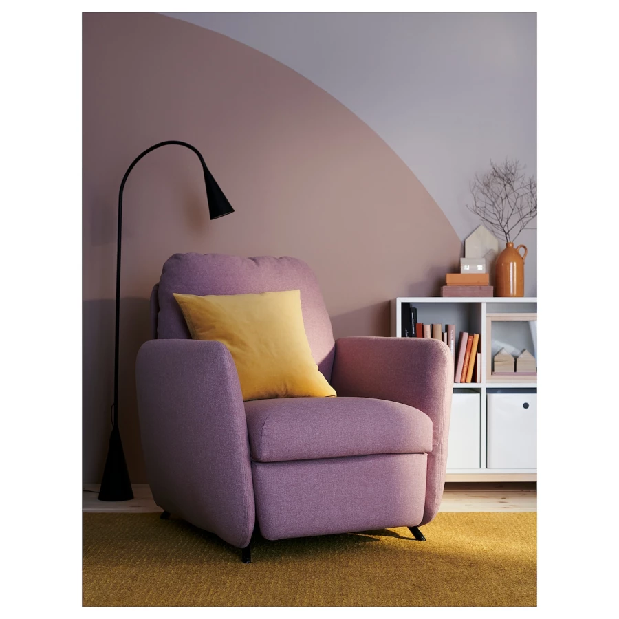 Кресло-реклайнер - IKEA EKOLSUND, 89х97х103 см, розовый, ЭКОЛСУНД ИКЕА (изображение №2)