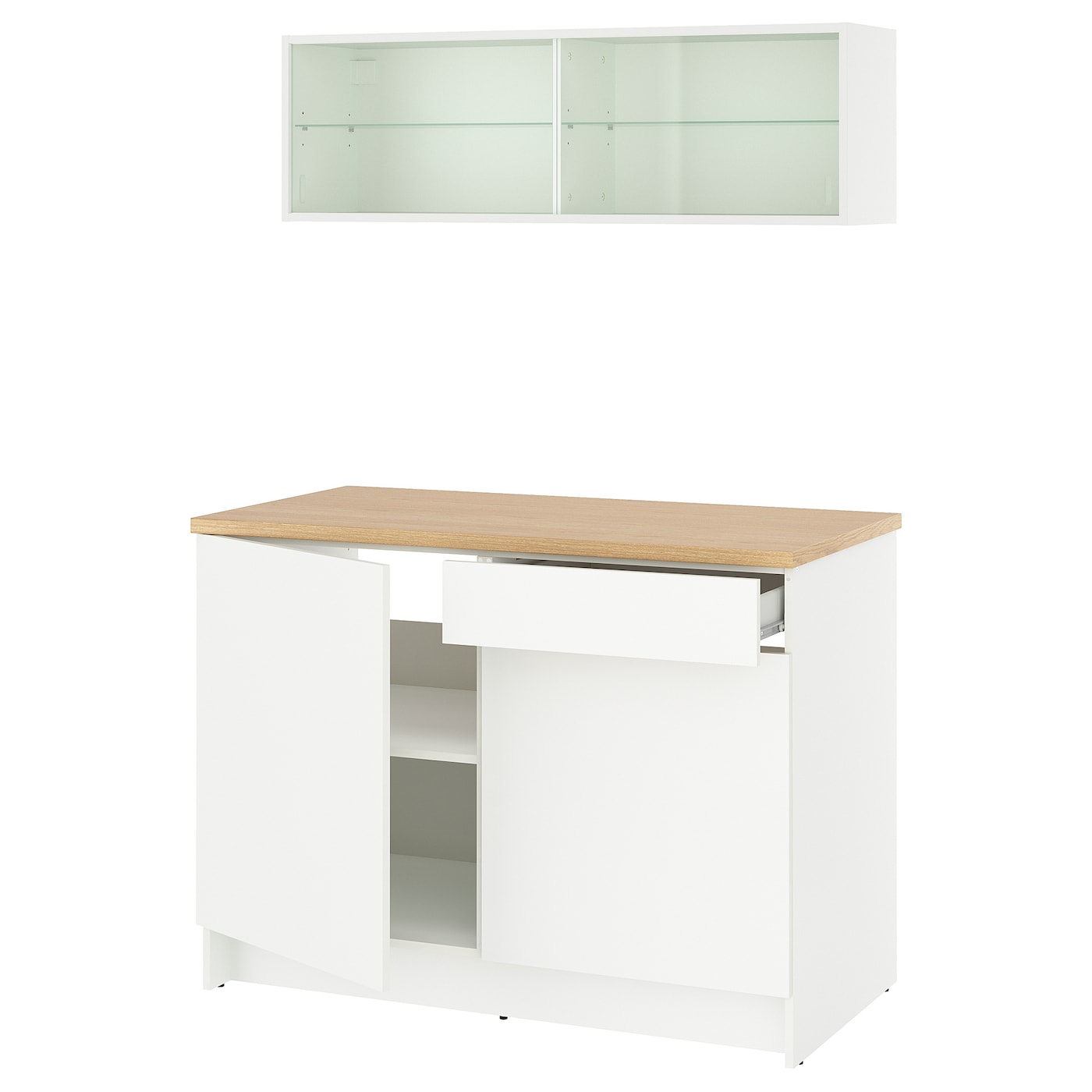 Комбинация кухонная прямая - KNOXHULT IKEA/ КНОКСХУЛЬТ ИКЕА, белый/под беленный дуб