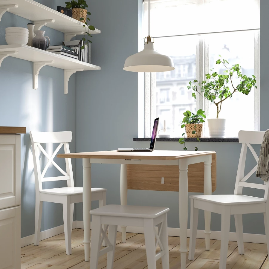 Набор кухонных столов - DANDERYD/INGOLF IKEA/ ДАНДЕРИТ/ИНГОЛЬФ ИКЕА, 134х80х74 см, белый (изображение №3)