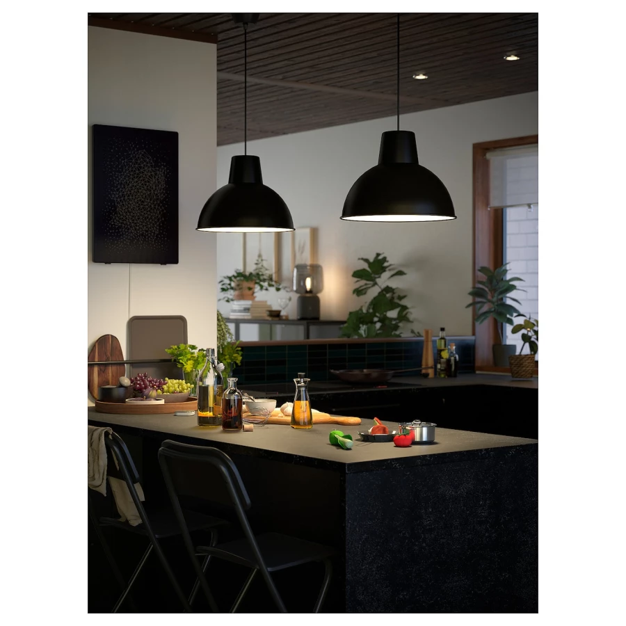 Подвесной светильник - SKURUP IKEA / СКУРУП ИКЕА, 38 см, черный (изображение №10)