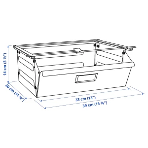 Второе фото. Ящик - IKEA IVAR/ИВАР ИКЕА, 14х30х39 см, белый