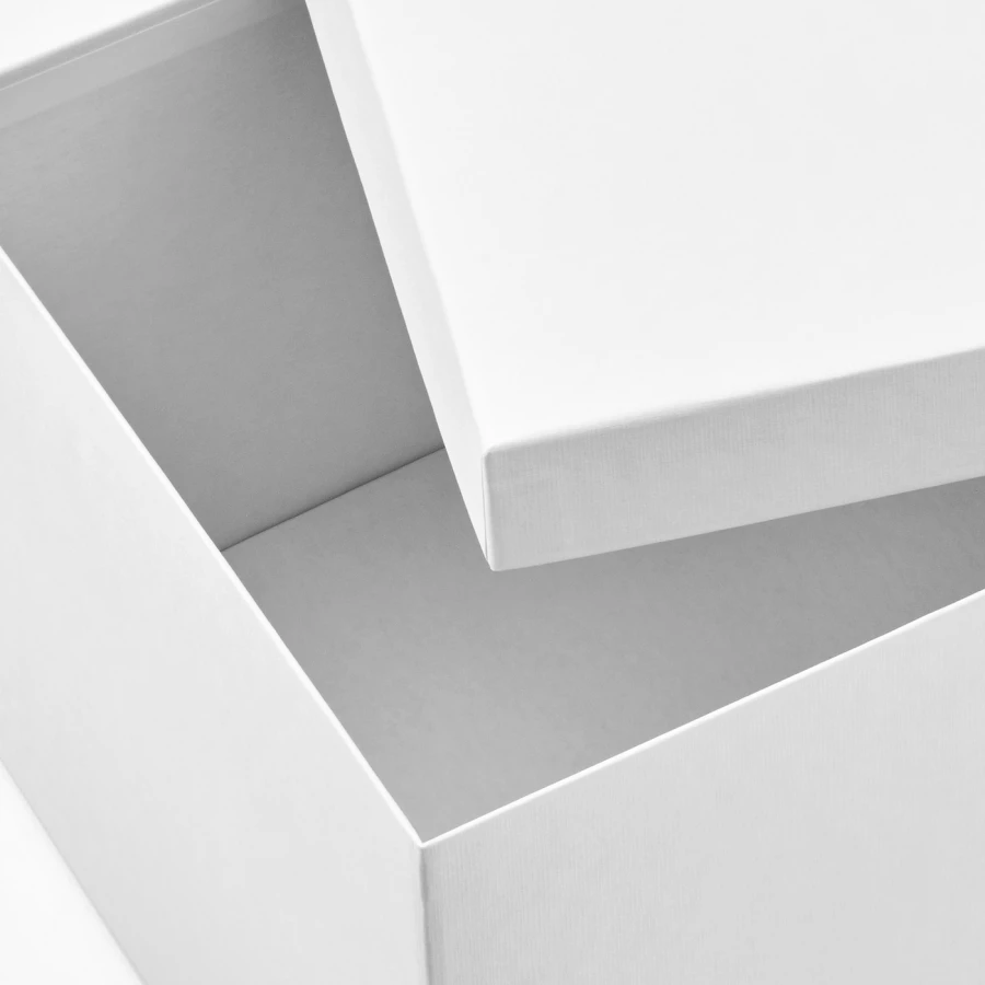 Коробка с крышкой - TJENA IKEA/ ТЬЕНА ИКЕА ,18х25х15 см,  белый (изображение №6)