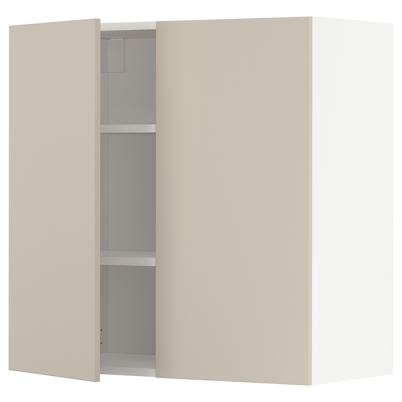 Навесной шкаф с полкой - METOD IKEA/ МЕТОД ИКЕА, 80х80 см, белый/бежевый