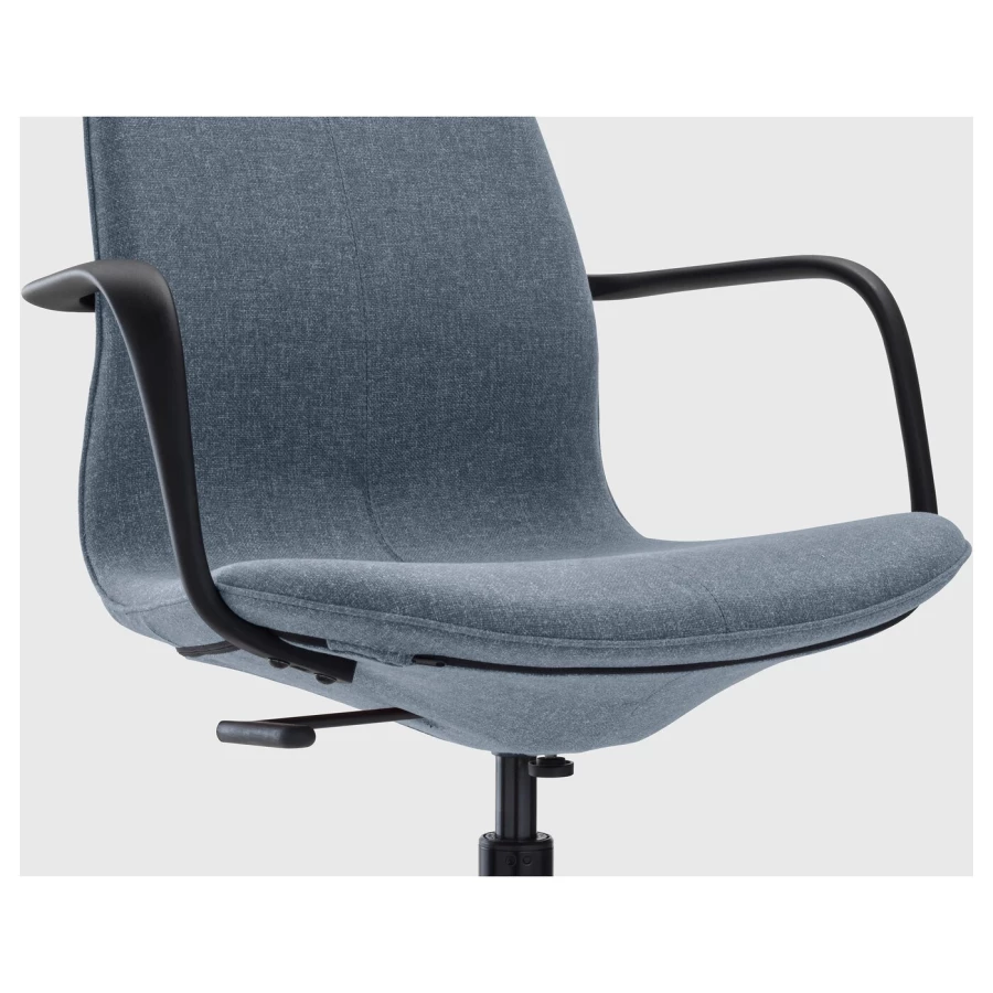 Офисный стул - IKEA LÅNGFJÄLL/LANGFJALL, 68x68x104см, серый, ЛОНГФЬЕЛЛЬ ИКЕА (изображение №4)
