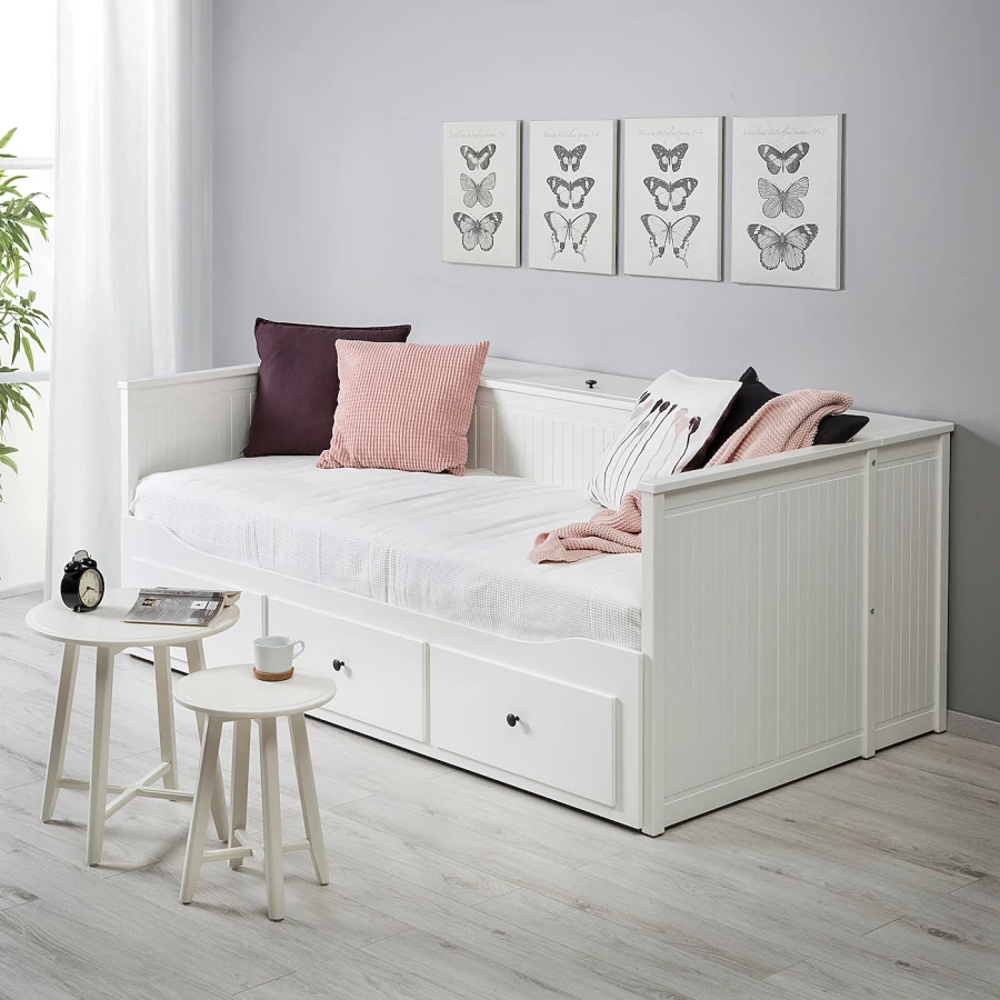 Каркас кровати -  HEMNES IKEA/ ХЕМНЕС ИКЕА, 209х83х33 см, белый (изображение №3)