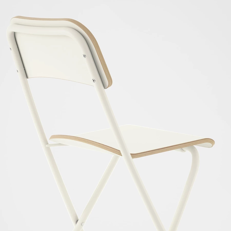 Барный стул со спинкой, складной - IKEA FRANKLIN/ФРАНКЛИН ИКЕА , белый, 95х50х44 см (изображение №4)
