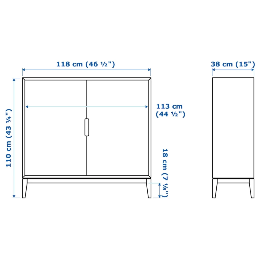 Шкаф - REGISSÖR / REGISSОR  IKEA/ РЕГИССЕР ИКЕА, 118x110 см, коричневый (изображение №6)