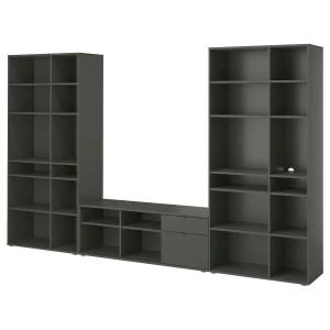 Комбинация для хранения - VIHALS IKEA/ ВИХАЛС ИКЕА, 337х37х200 см, серый