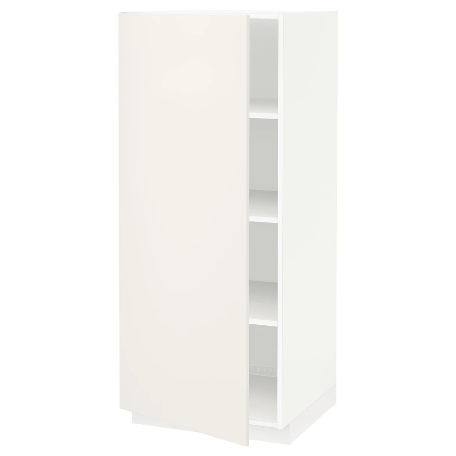 Напольный кухонный шкаф с полками - IKEA METOD/МЕТОД ИКЕА, 140х60х60 см, белый (изображение №1)