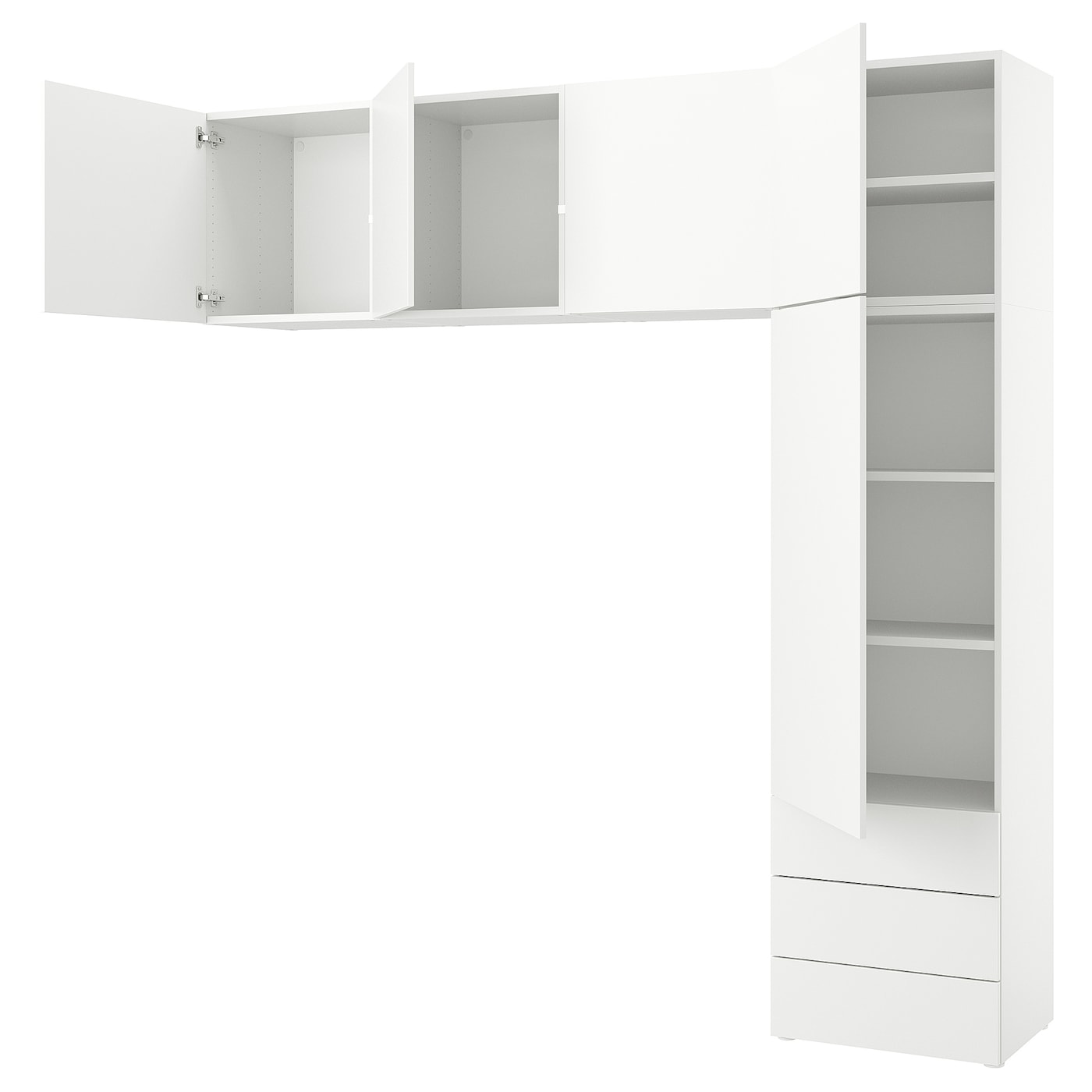 Платяной шкаф - PLATSA/IKEA/ ПЛАТСА ИКЕА,240x42x241 см, белый
