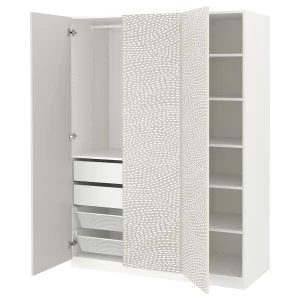 Шкаф - IKEA PAX/MISTUDDEN/ПАКС/МИСТУДДЕН ИКЕА, 60х150х201,2 см, белый/серый