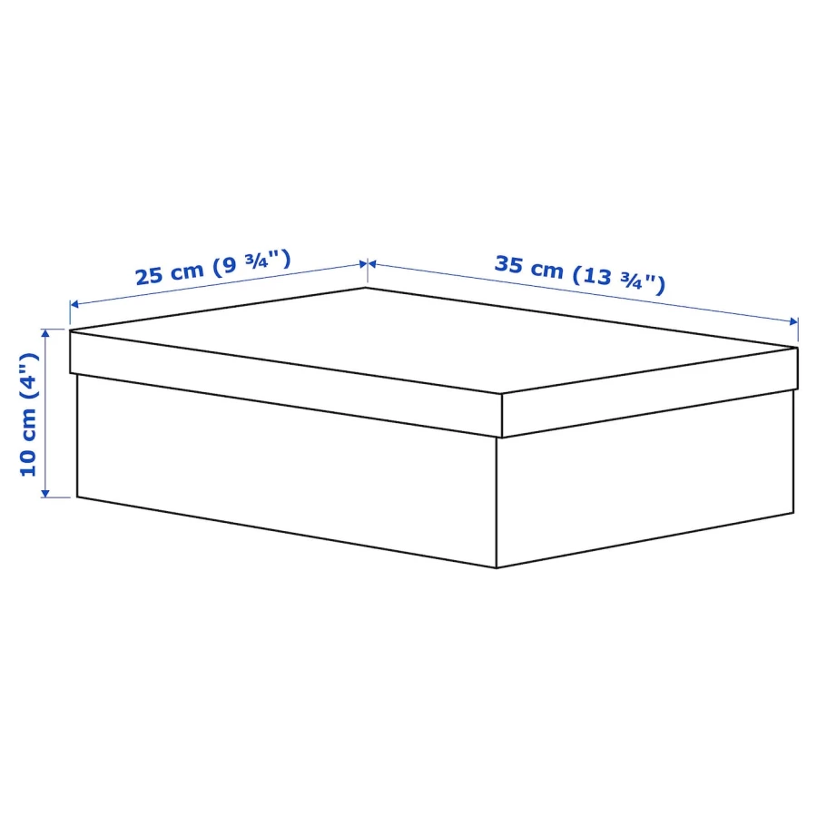 Коробка с крышкой - TJENA IKEA/ ТЬЕНА ИКЕА, 35х24х10 см,  белый (изображение №8)
