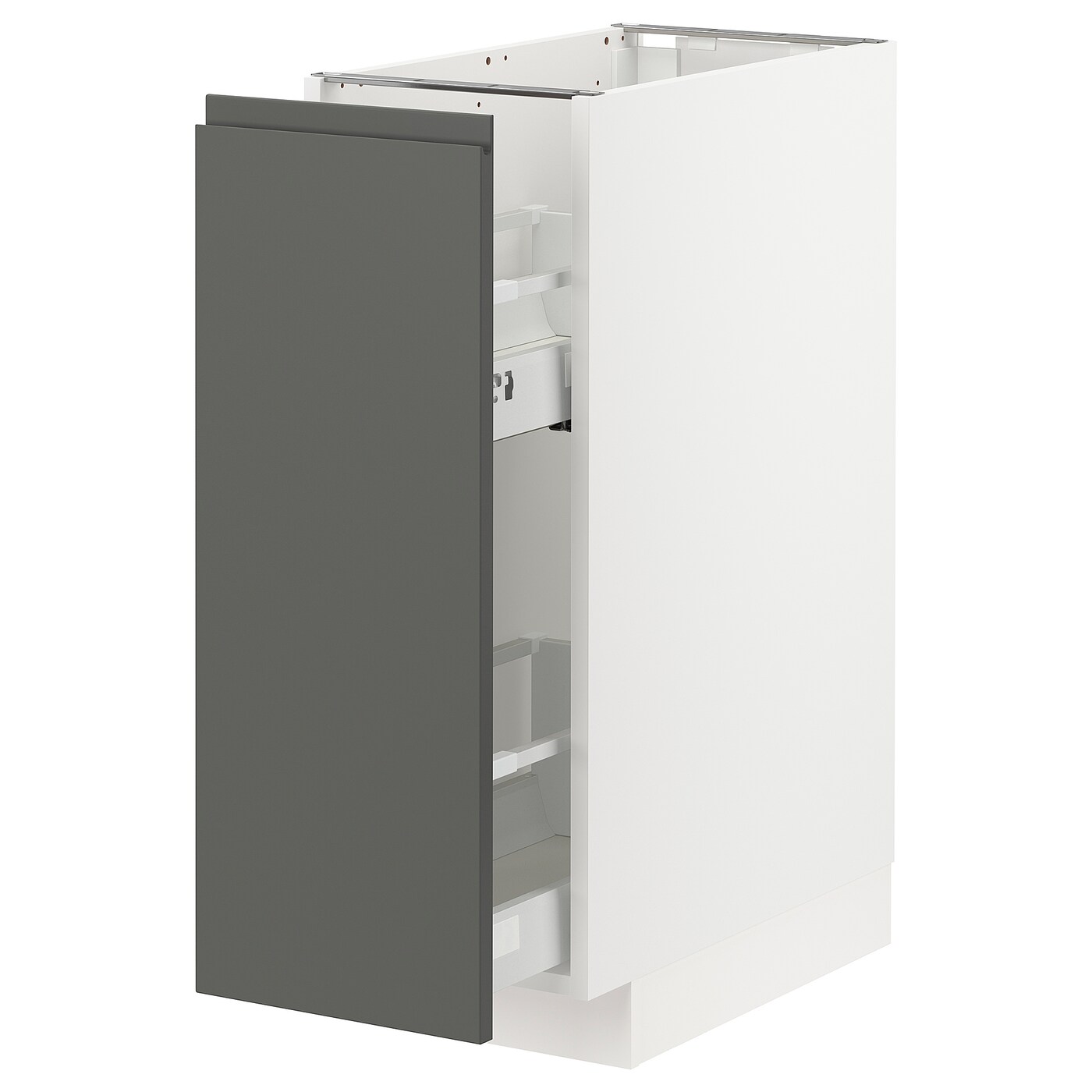 Напольный кухонный шкаф - IKEA METOD MAXIMERA, 88x62x30см, белый/темно-серый, МЕТОД МАКСИМЕРА ИКЕА