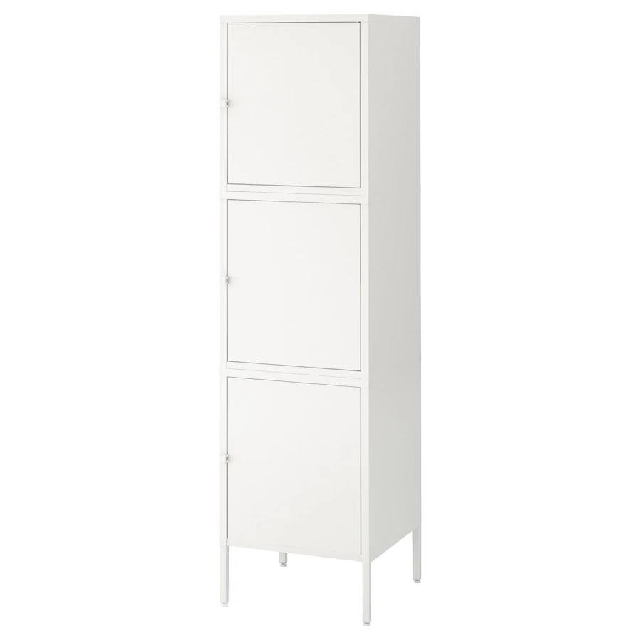 Комбинация с дверями - IKEA HÄLLAN/HALLAN/ХЭЛЛАН ИКЕА, 167х47х45 см, белый (изображение №1)