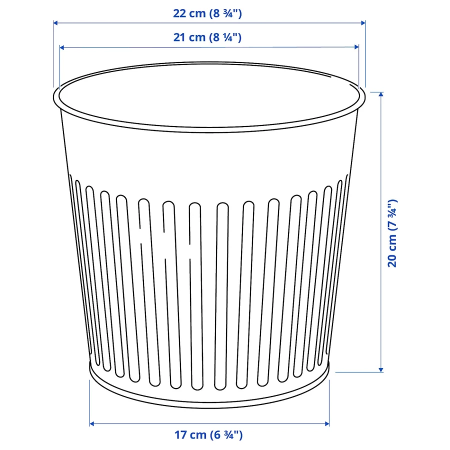 Горшок для растений - IKEA CITRONMELISS, 19 см, антрацит, ЦИТРОНМЕЛИСС ИКЕА (изображение №5)