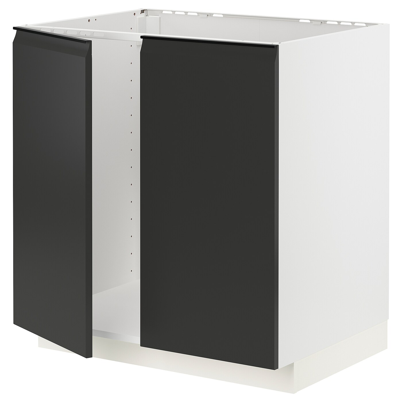 Шкаф под раковину 2 дверцы - METOD  IKEA/ МЕТОД ИКЕА, 88х80 см,  белый/черный
