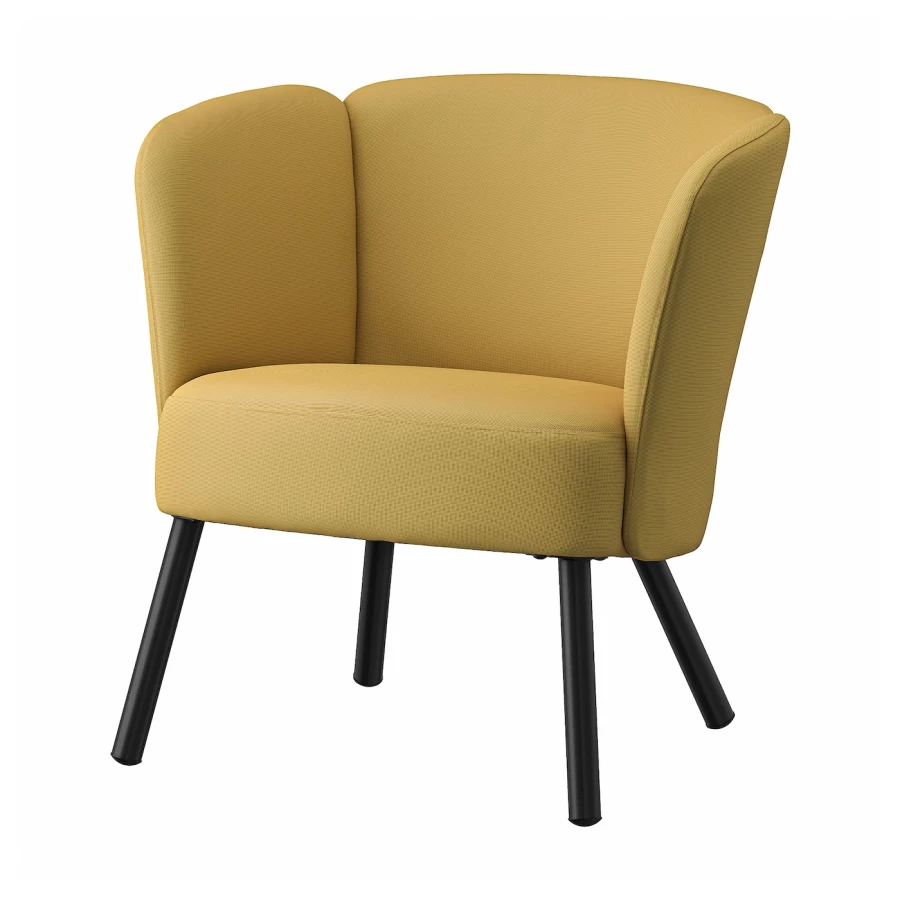 Кресло - IKEA HERRÅKRA/HERRAKRA/ХЕРРОКРА ИКЕА, 71х66х73 см, желтый (изображение №1)