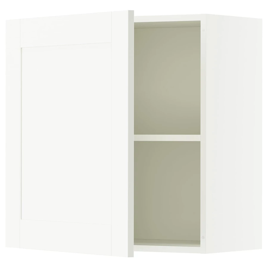 Кухонный навесной шкаф - IKEA KNOXHULT/КНОКСХУЛЬТ ИКЕА, 60x60х31 см, белый (изображение №1)
