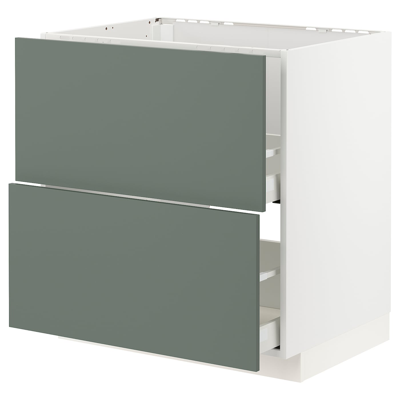 Напольный кухонный шкаф - METOD / MAXIMERA IKEA/ МЕТОД / МАКСИМЕРА ИКЕА, 88х80 см, белый/зеленый