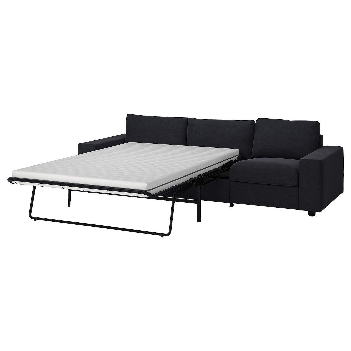 3-местный диван-кровать - IKEA VIMLE, 98x275см, черный, ВИМЛЕ ИКЕА