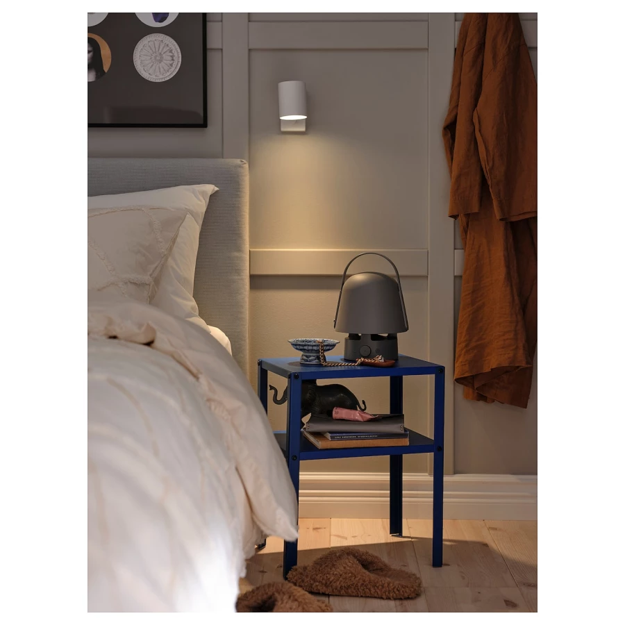 Лампа Bluetooth-колонка - IKEA VAPPEBY, 17х25 см, серый, ВАППЕБИ ИКЕА (изображение №3)
