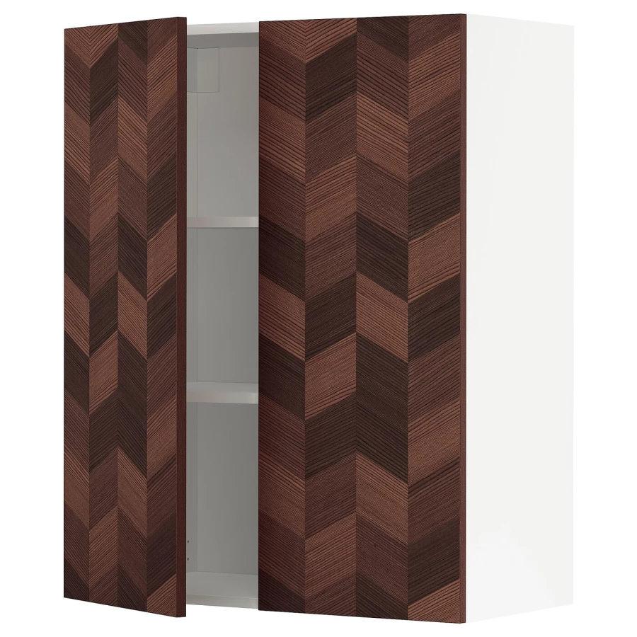 Шкаф  - METOD / MAXIMERA IKEA/  МЕТОД/МАКСИМЕРА ИКЕА, 100х80 см, коричневый/белый (изображение №1)