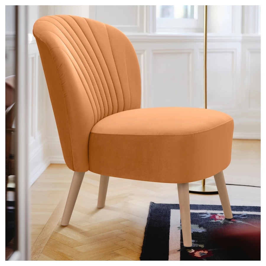 Кресло - IKEA BILLHAMN, 59х78х82 см, оранжевый, БИЛЛХАМН ИКЕА (изображение №4)