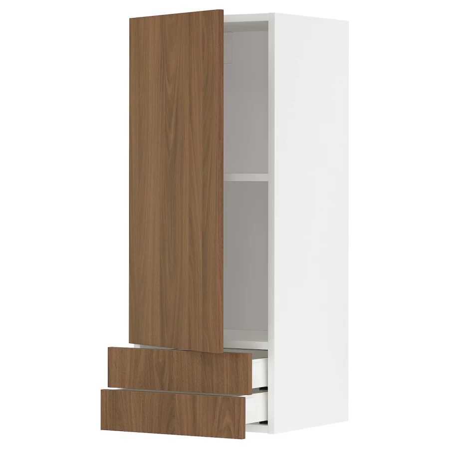 Навесной шкаф - METOD / MAXIMERA IKEA/ МЕТОД/МАКСИМЕРА ИКЕА, 40х100 см, белый/коричневый (изображение №1)