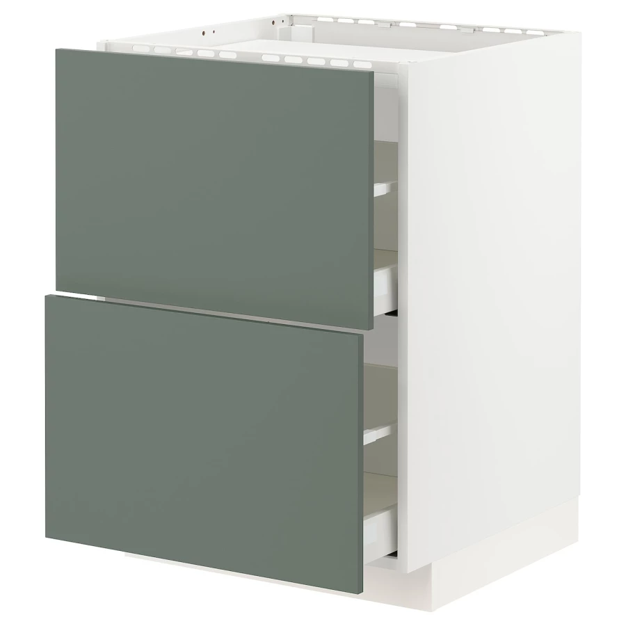 Напольный шкаф  - IKEA METOD MAXIMERA, 88x61,6x60см, белый/серый, МЕТОД МАКСИМЕРА ИКЕА (изображение №1)
