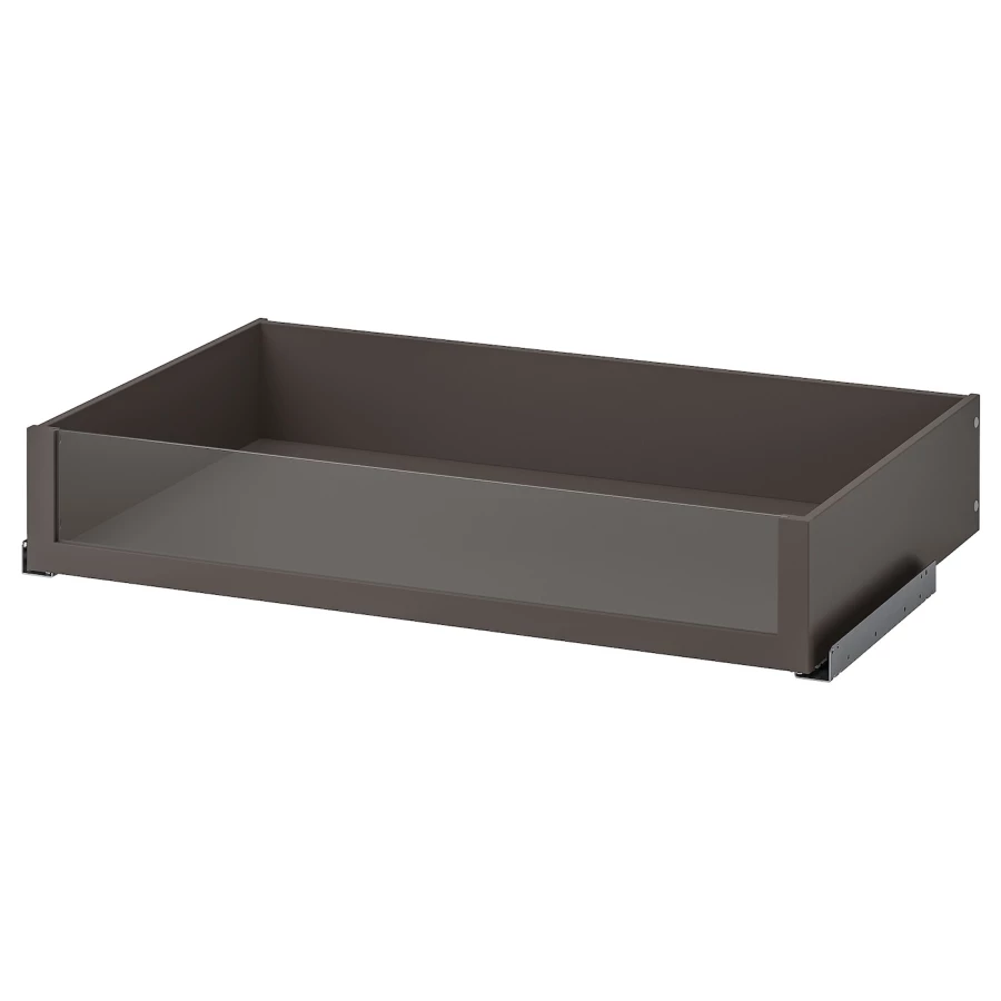 Ящик с фронтальной панелью - IKEA KOMPLEMENT, 100x58 см, темно-серый КОМПЛИМЕНТ ИКЕА (изображение №1)