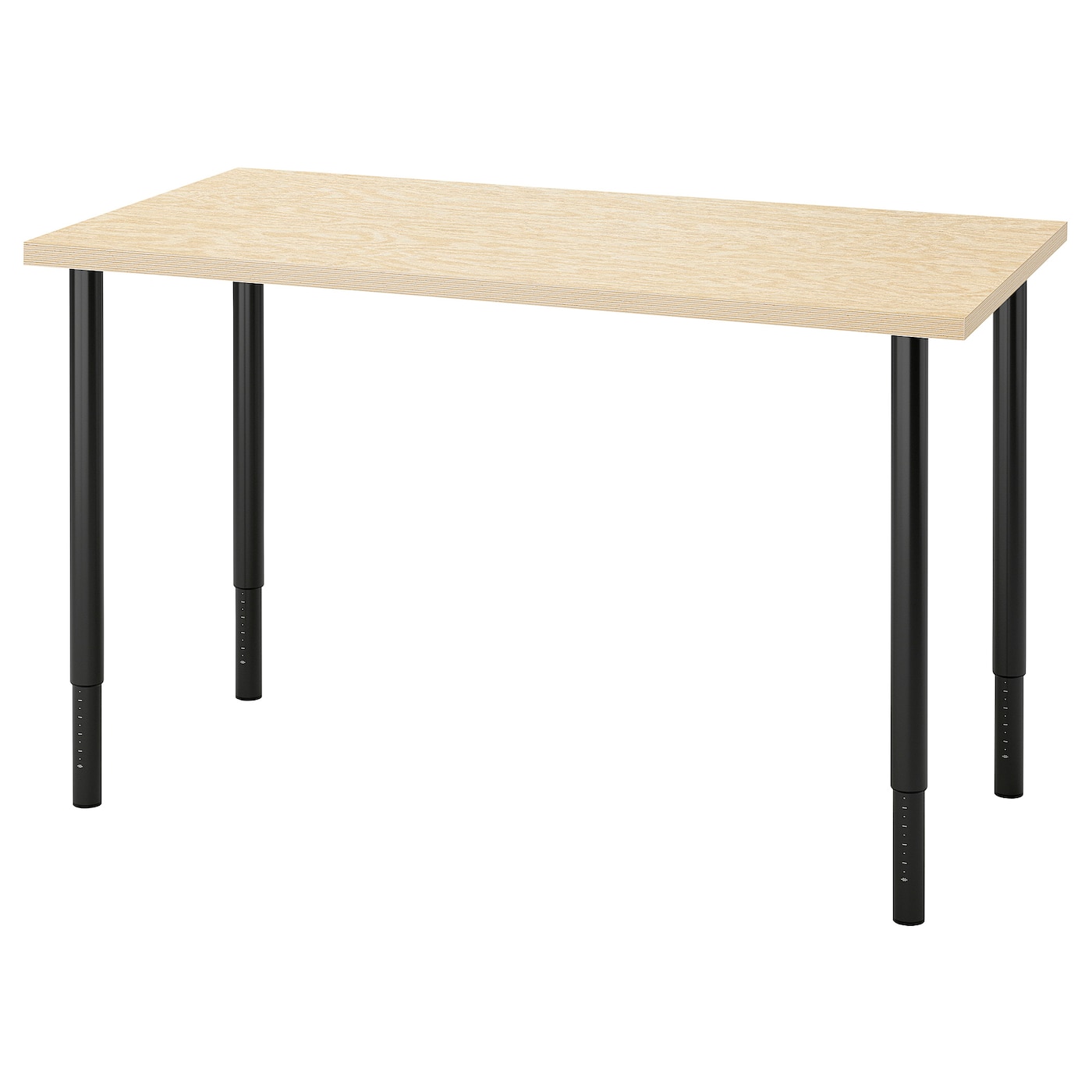 Письменный стол - IKEA MITTCIRKEL/OLOV/ МИТЦИРКЕЛЬ/ОЛОВ ИКЕА, 120х60 см, сосна/черный
