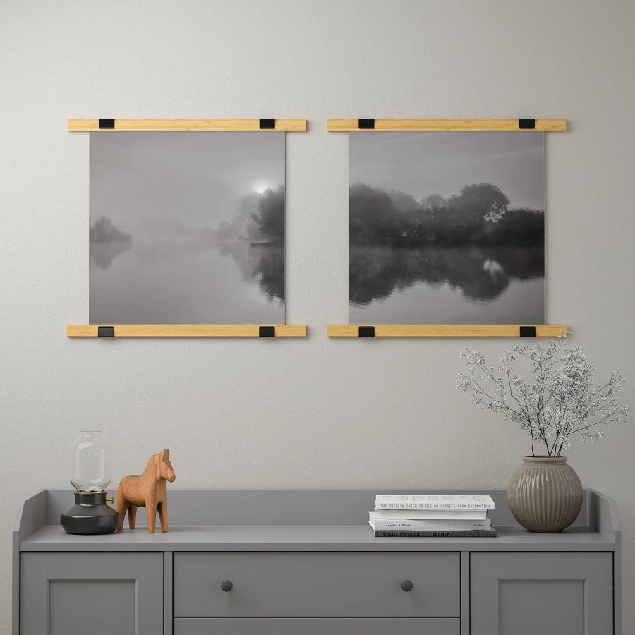 Постер, 2 шт. - IKEA BILD, 50х50 см, «Туманное утро», БИЛЬД ИКЕА (изображение №2)