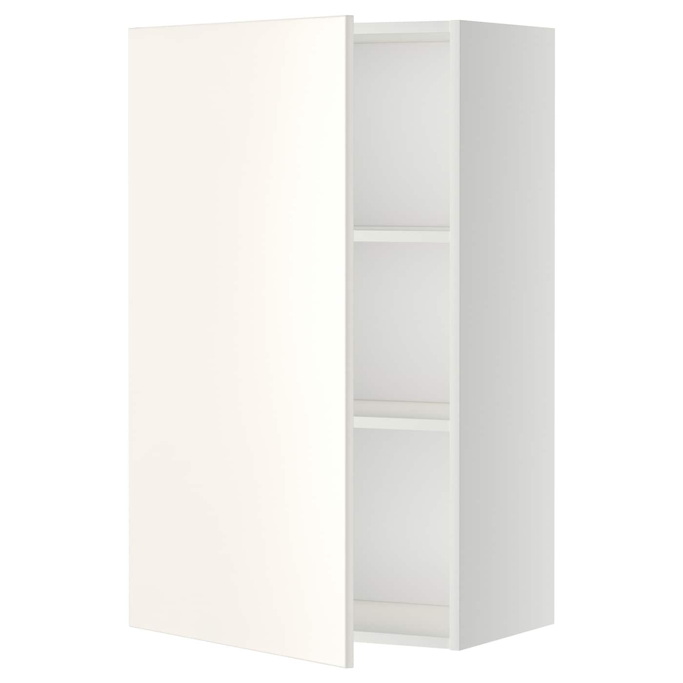 Навесной шкаф с полкой - METOD IKEA/ МЕТОД ИКЕА, 60х100 см, белый/светло-бежевый